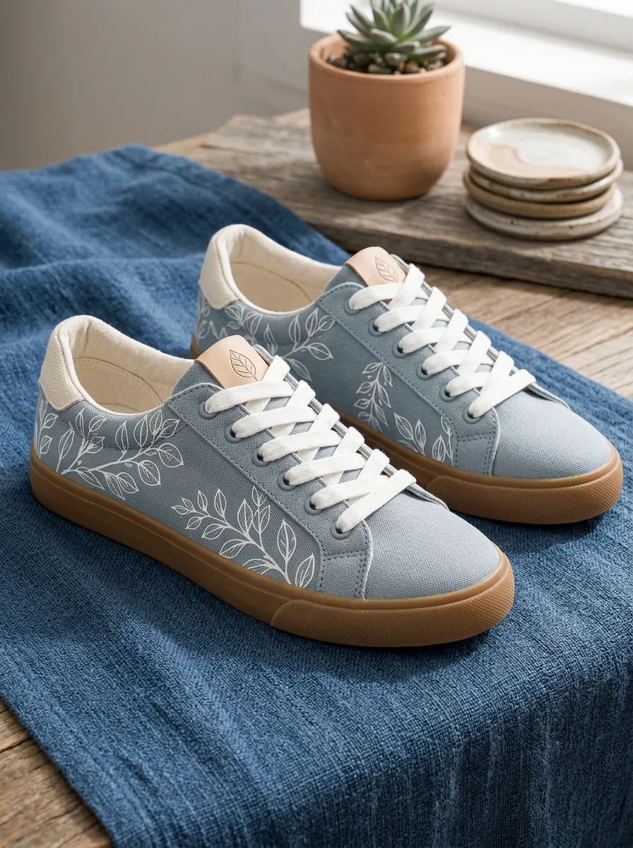 Women's Botanical Nature Lover Leaf Weekend Skate Shoes