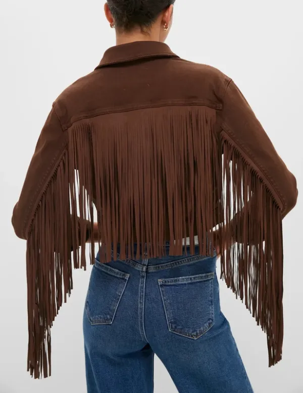 Fringe Spread Collar Jacket