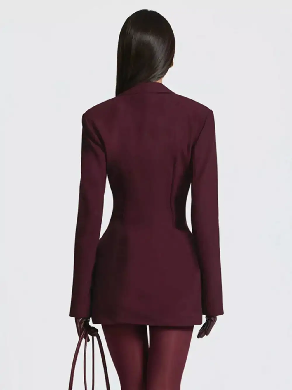 Balanced Detail Long Sleeve Mini Dress