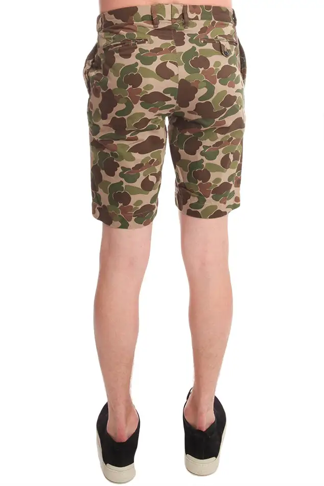 Linen Cotton Camo Shorts