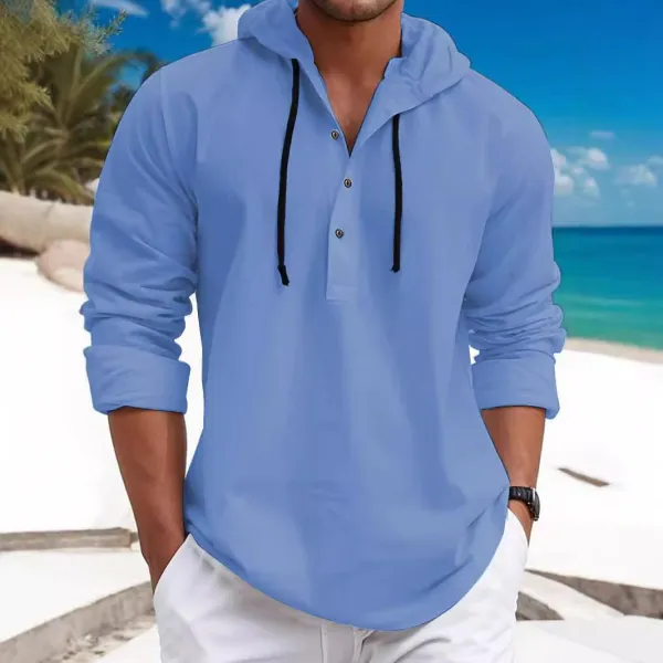 Relaxed Collar Hooded Shirt