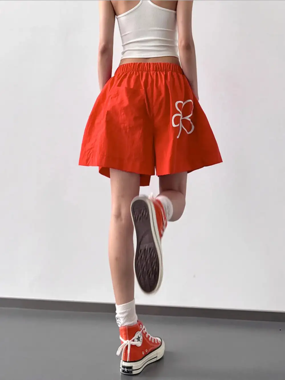 Polyester Elastic Waist Shorts