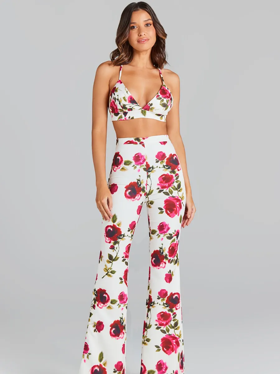 Anastasia Floral Blazer Pants Three Piece Set