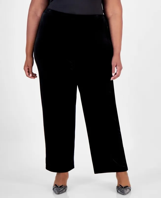 Velvet Satin Pull On Pants