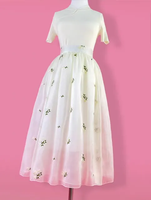 Simple Casual Everyday Casual Floral Skirt