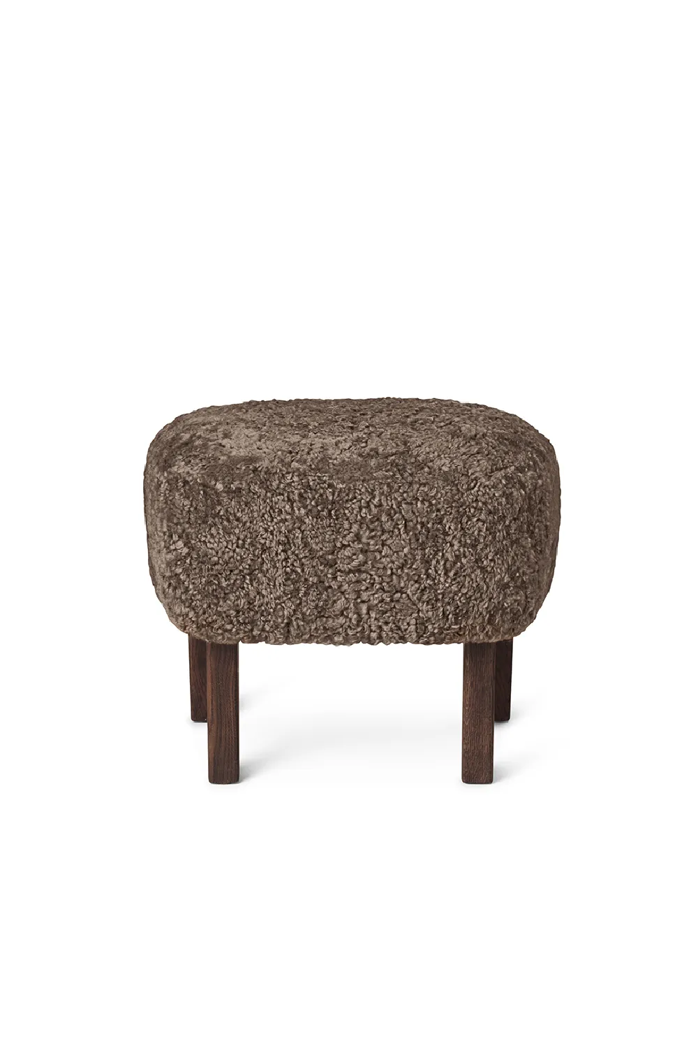 Oak Base Upholstered Ottoman