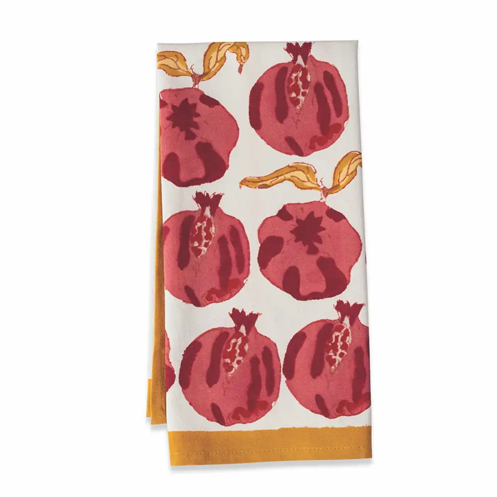 Pomegranate Print Tea Towel Set