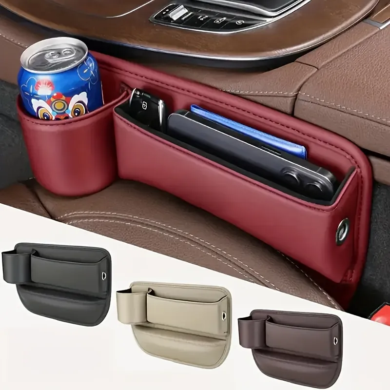 1pc Car Seat Gap Organizer with Cup Holder