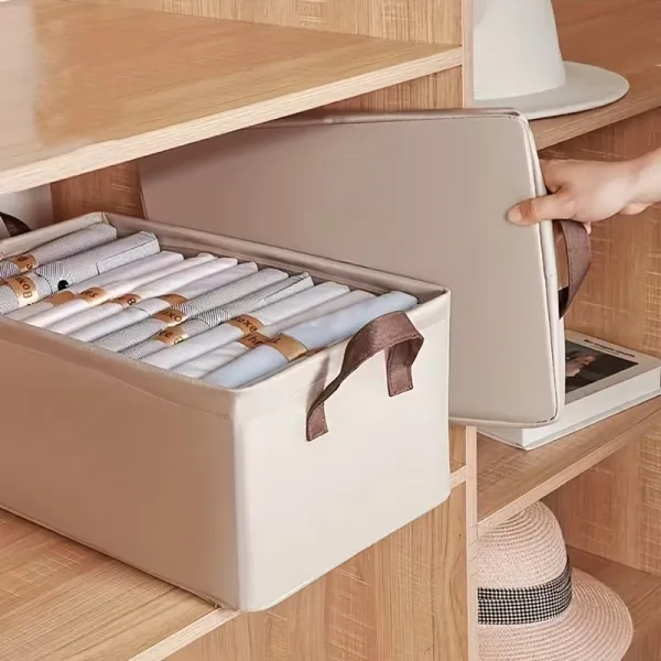 Closet Storage Bin with Label Pocket