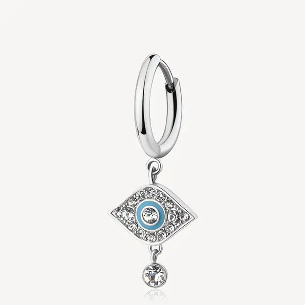 Stainless Steel Evil Eye Single Earring