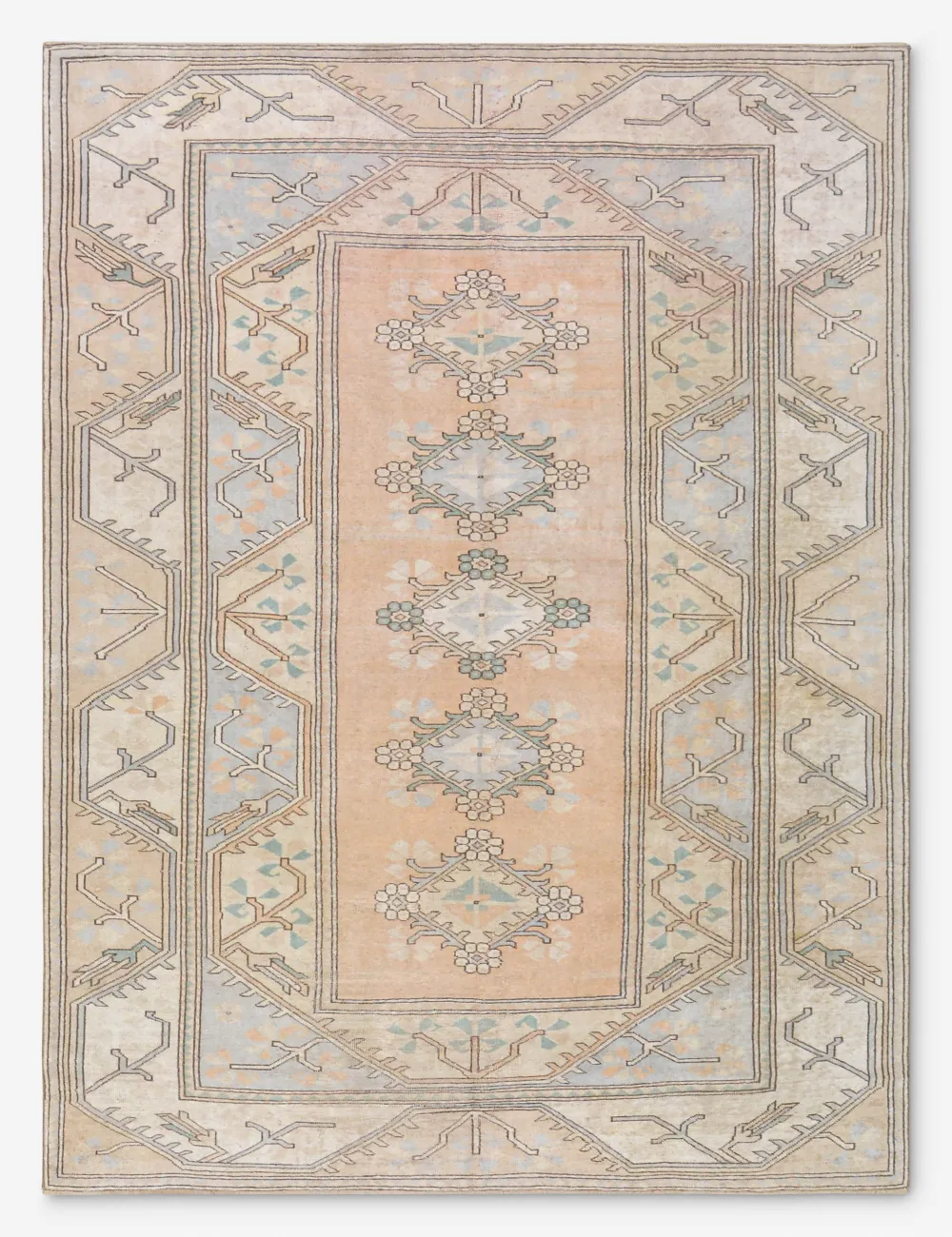 Warm Striking Artisan Turkish Inspired Hand Knotted Wool Area Rug