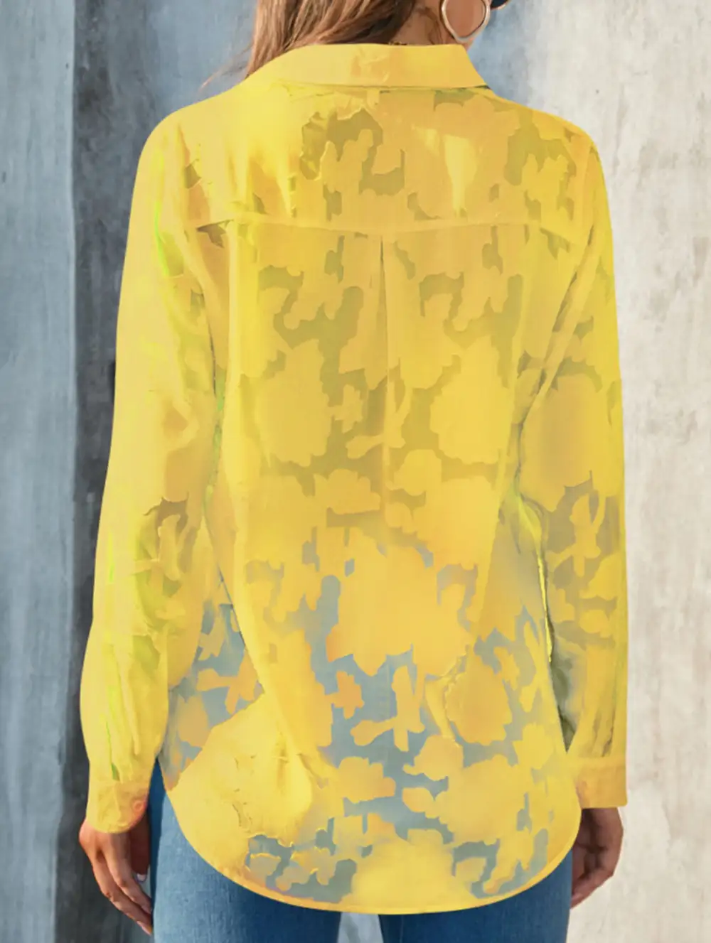 Loose Draped Chiffon Blouse