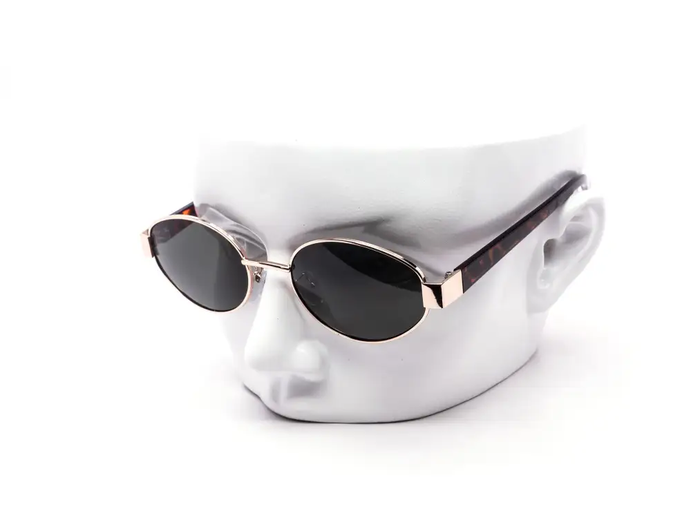 Retro Twelve-Piece Chunky Metal Oval Daily Sunglasses