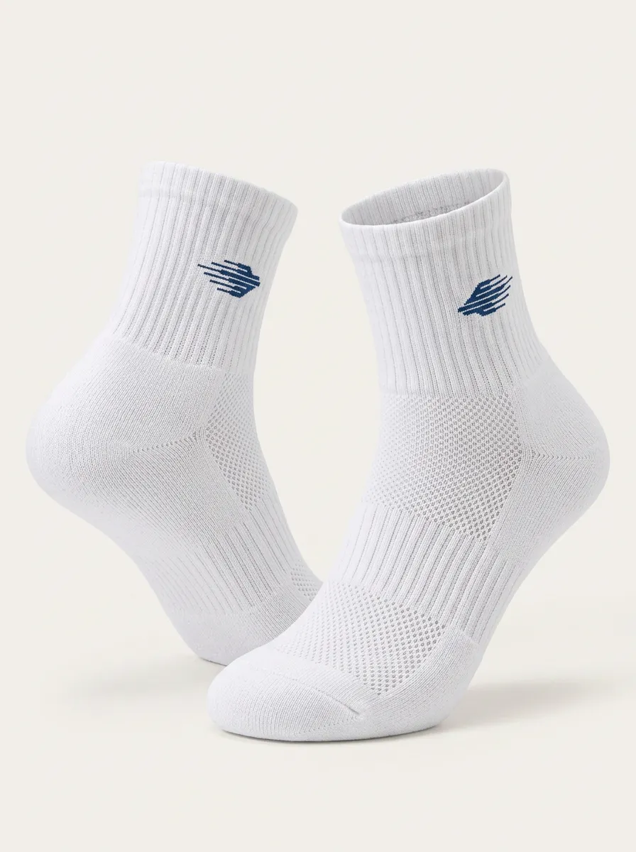 White Trail Sport Graphic Performance Ankle Socks