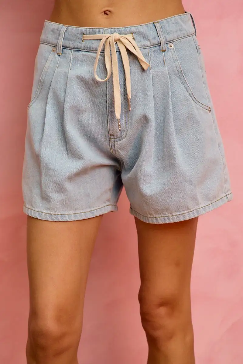 Casual Drawstring Waist Shorts