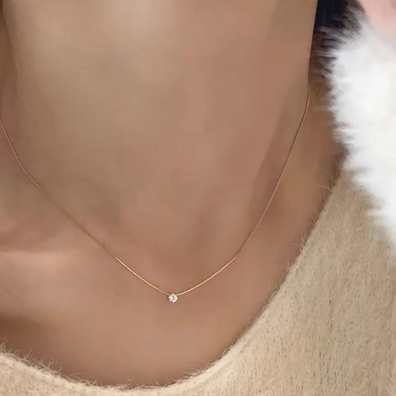 Women's Trendy Pendant Necklace-European Style Collarbone Chain