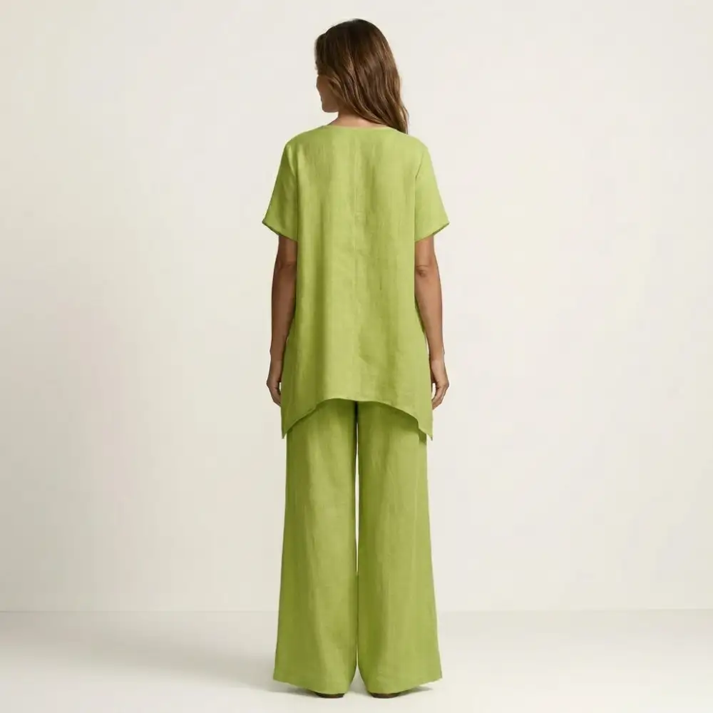 Libiana | V-Neck Linen Set