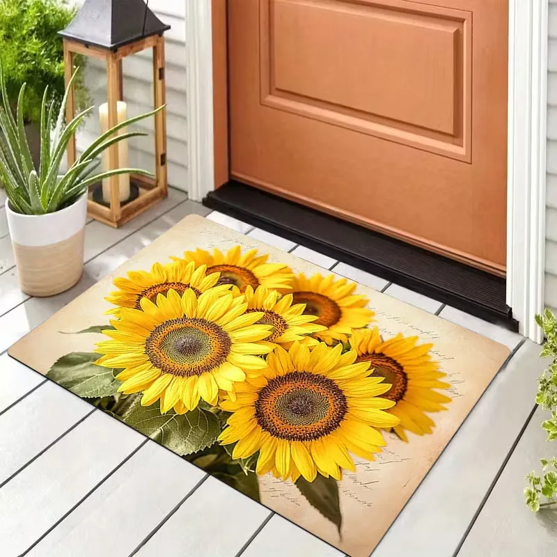 Sunflower Bouquet Door Mat