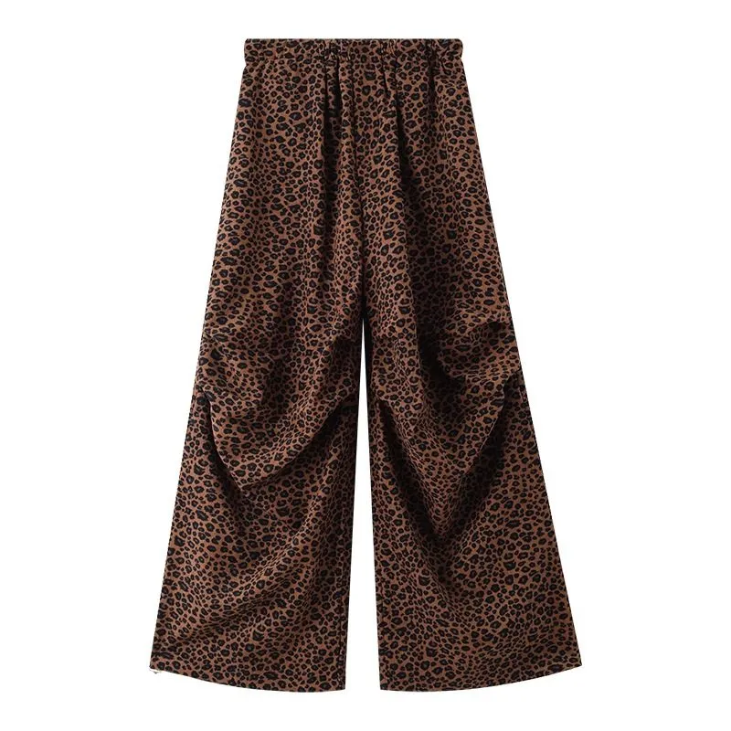 Women's Modern Fit Leopard Print Printed Pants