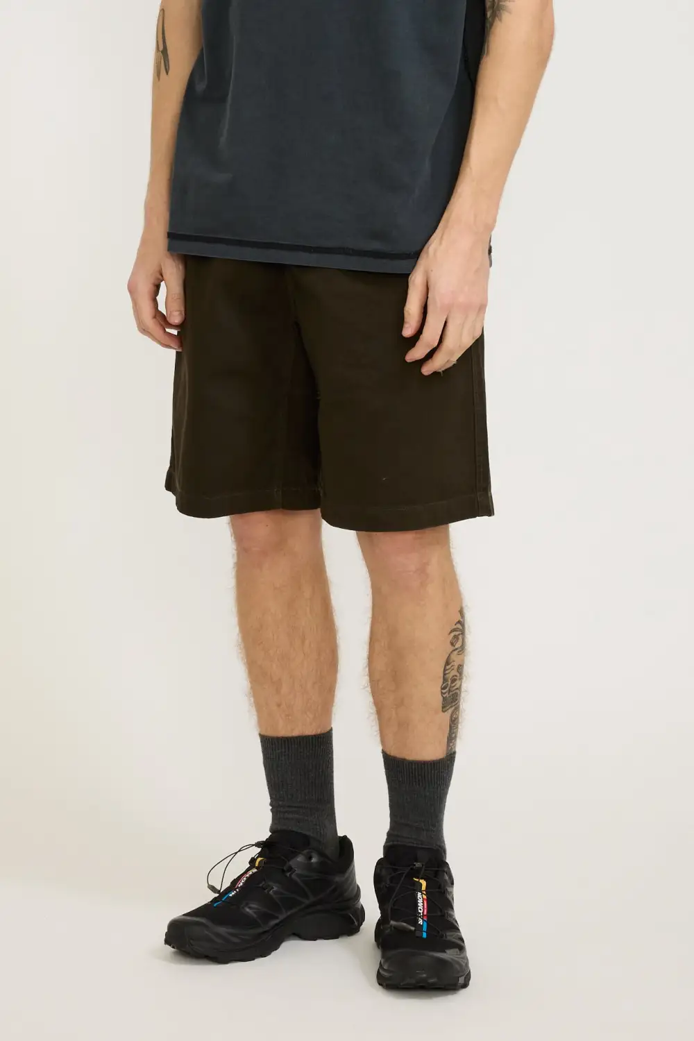 Dark Brown Casual Short Pants