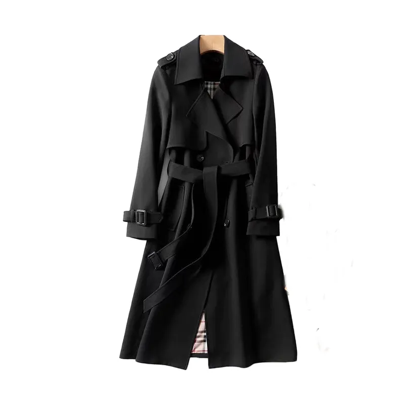 Double-Breasted Belted Trench Coat