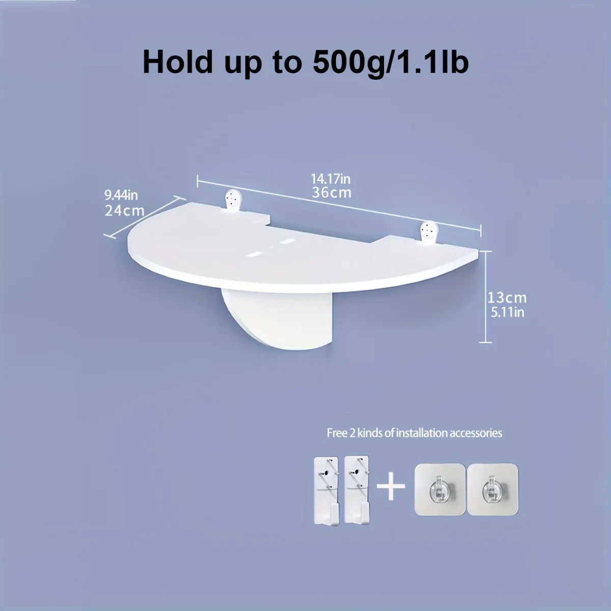 Half-Round Wall Shelf