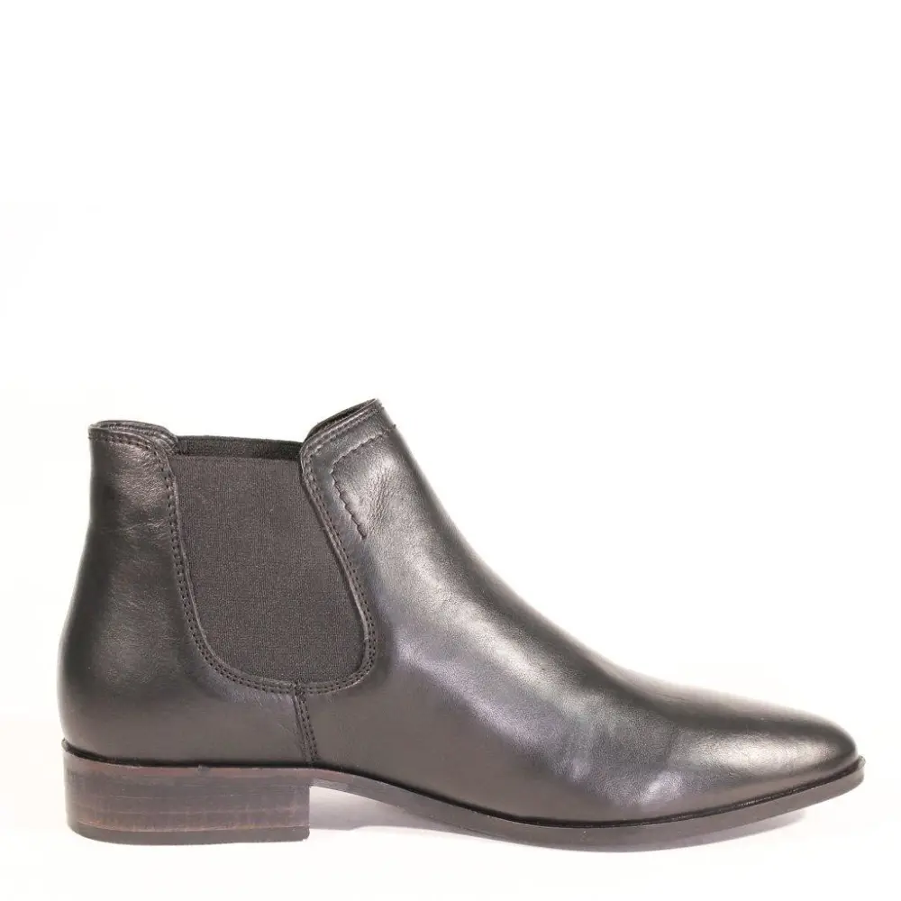Leather Slip On Chelsea Ankle Boots
