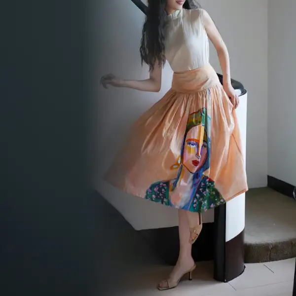 Weekend Layering Everyday Casual Cotton Skirt