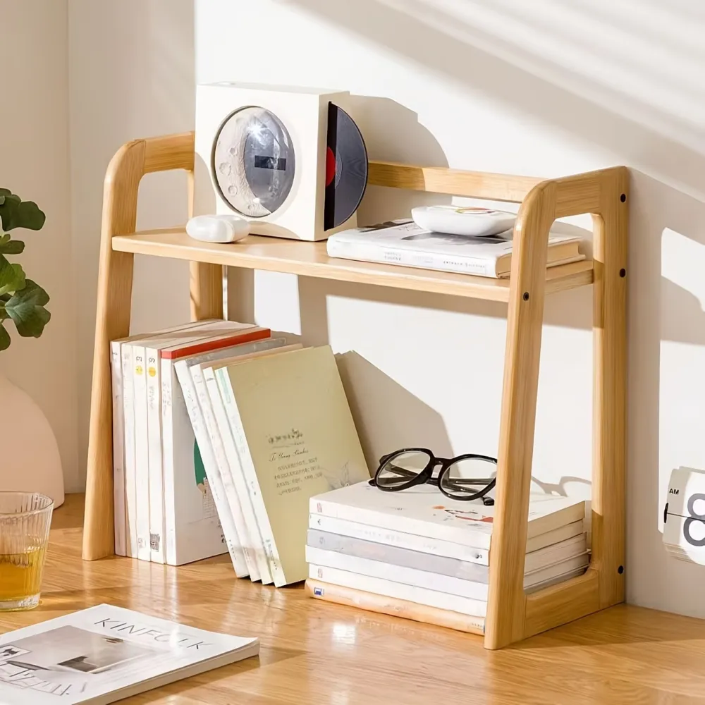 Natural Bamboo Desk Rack