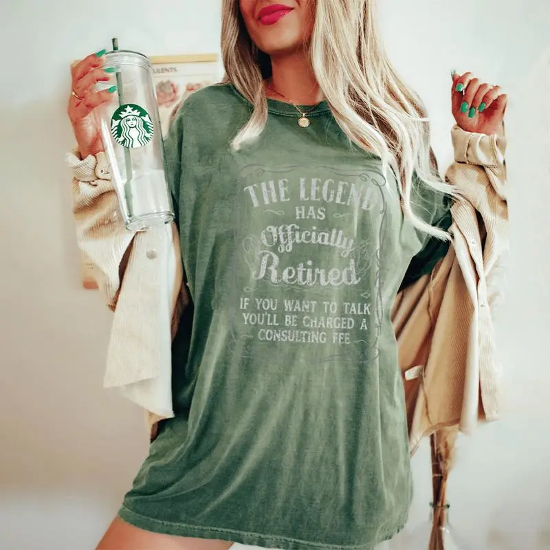 The Legend Has Officially Retired Retirement Women Women's Oversized Comfort T-Shirt