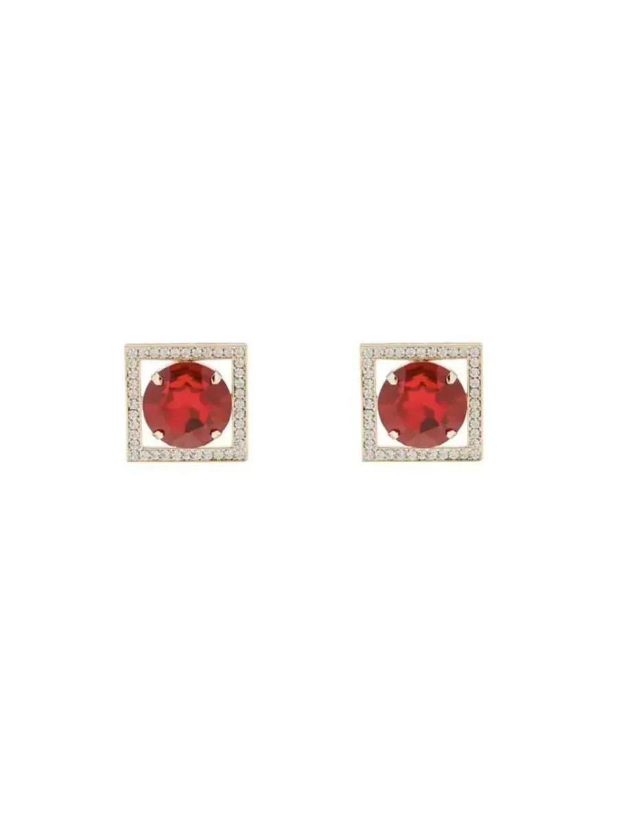 Tatiana Crystal Square Stud Earrings