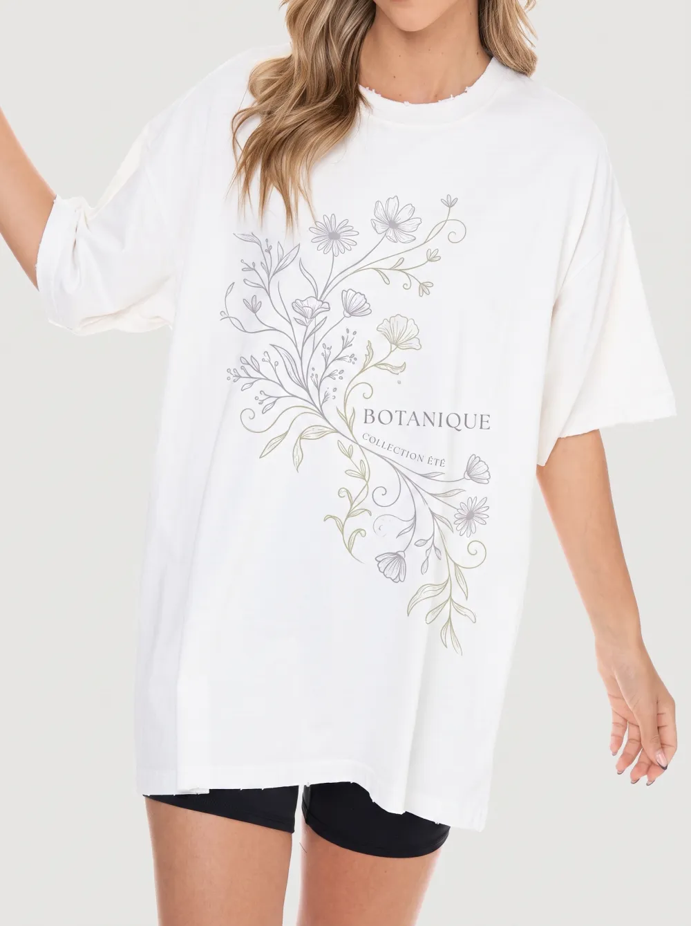 Women's Botanical Nature Lover Floral Botanique Printed T-shirt
