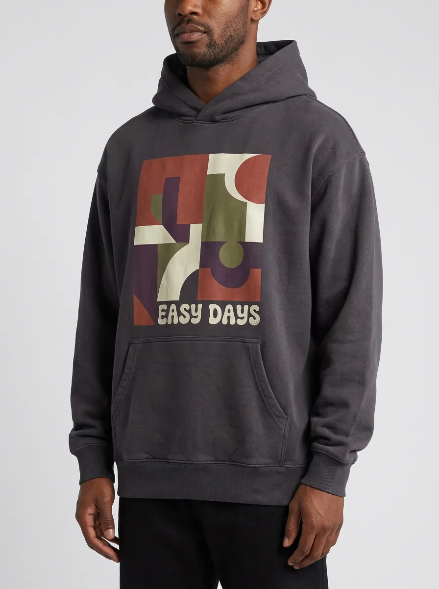 Easy Days Geometric Abstract Hoodie