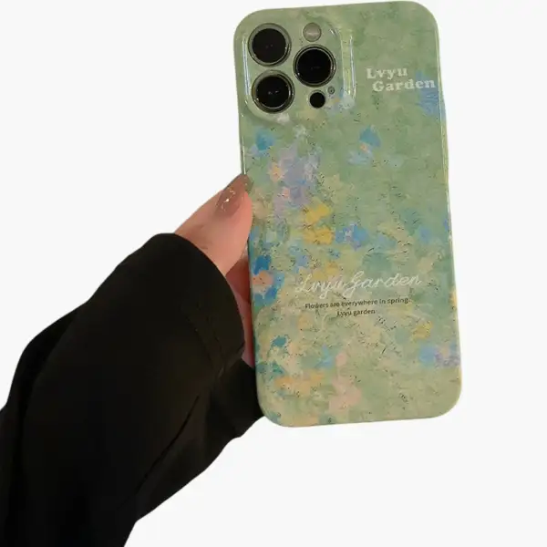 Floral Cat Textured Matte Phone Case