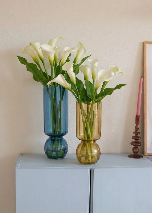 Pedestal Glass Vase Medium