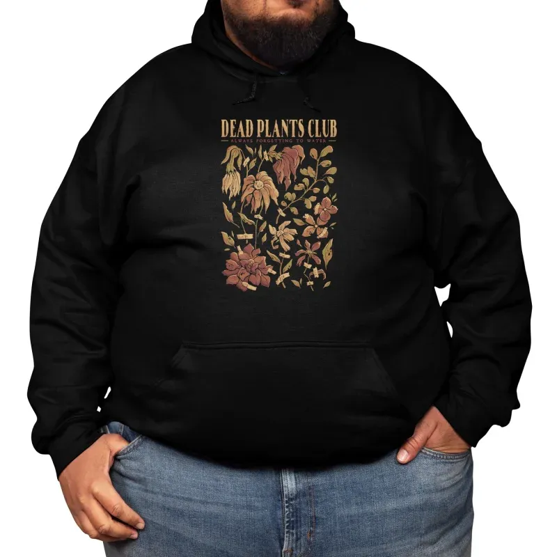 Men's Playful Plant-Themed Print Hoodie