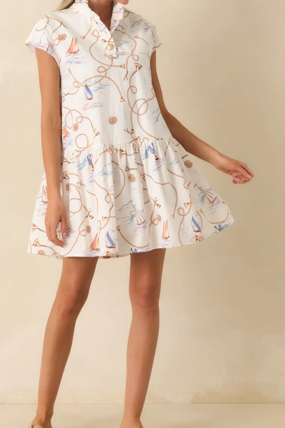 White Multi Mini Dress