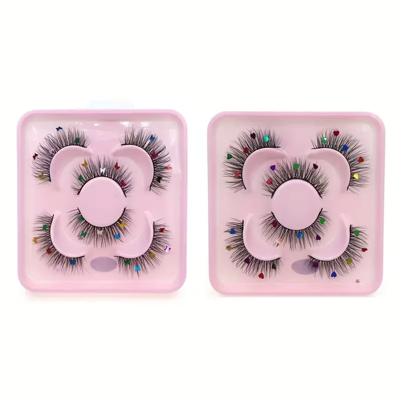 Butterfly-Decor Glitter False Eyelashes