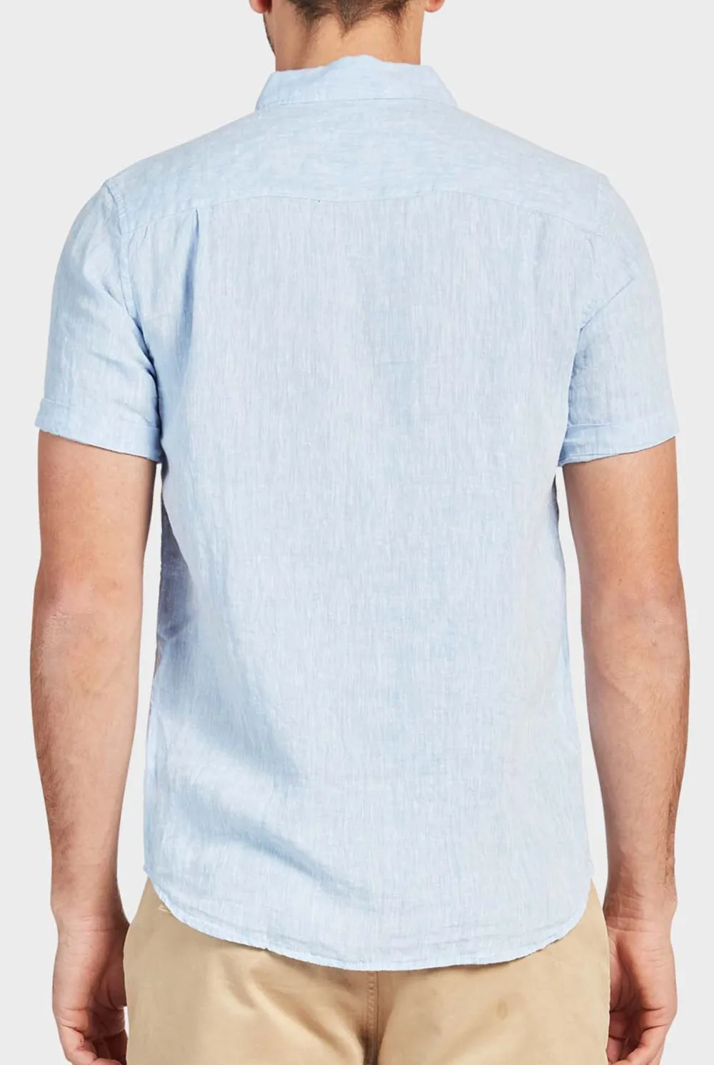 Breathable Linen Blend Short Sleeve Button Up Shirt