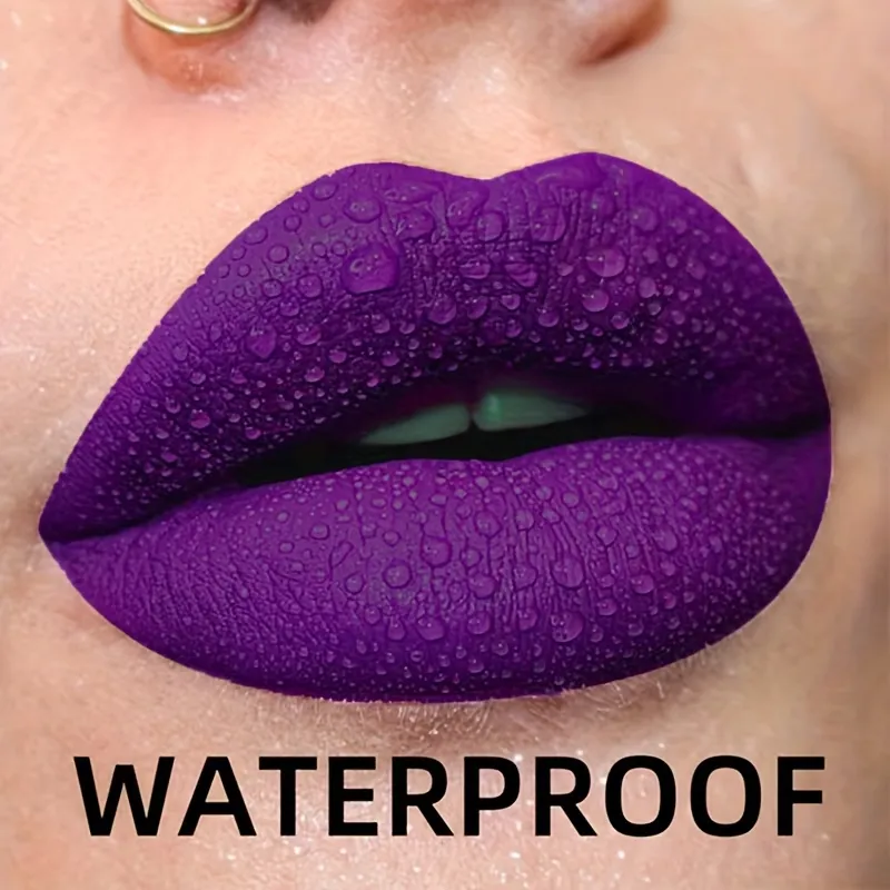 Matte Deep Purple Lipstick