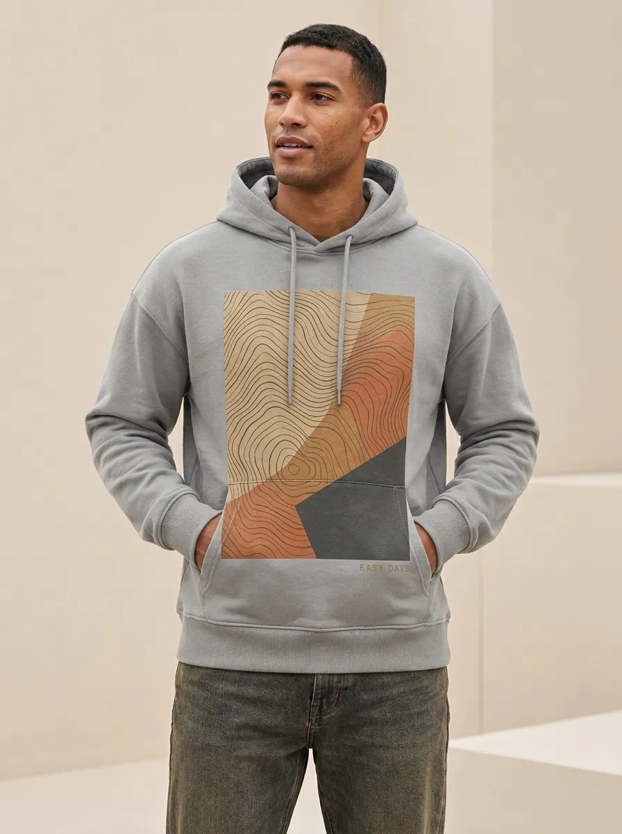 Abstract Nature Topographic Hoodie
