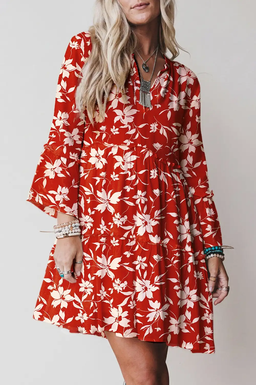 Easy Fit Floral Printed Mini Dress