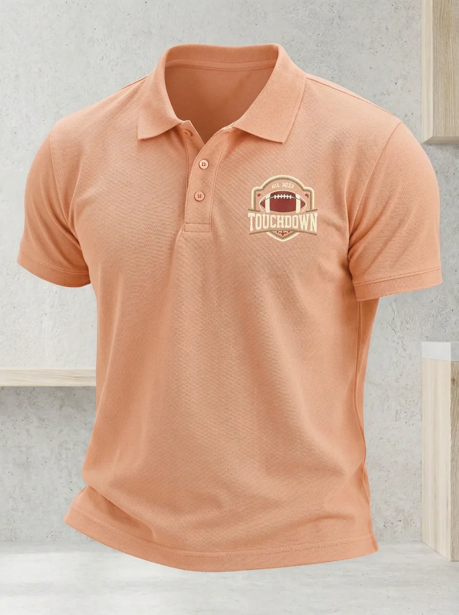 Football Inspired Casual Polo Shirt