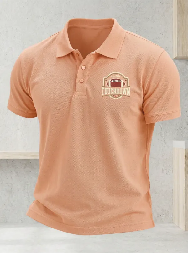 Football Inspired Casual Polo Shirt