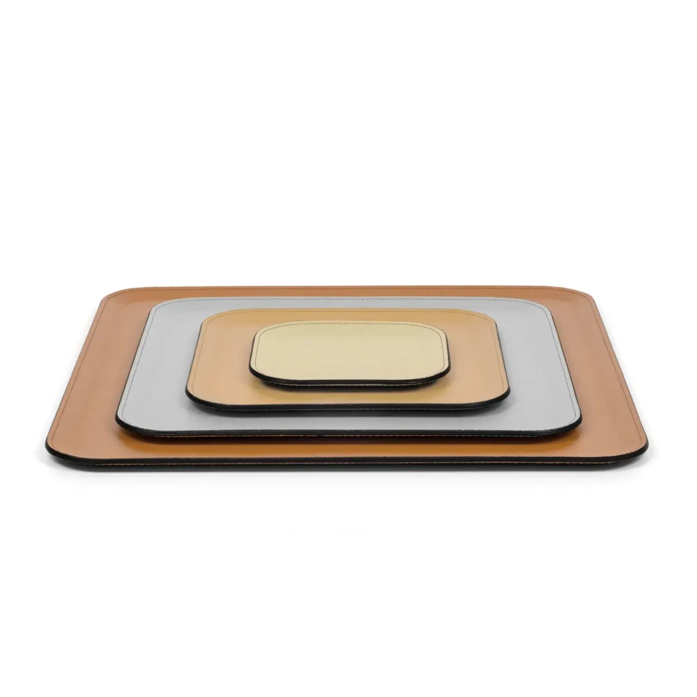 Square Calf Leather Tray