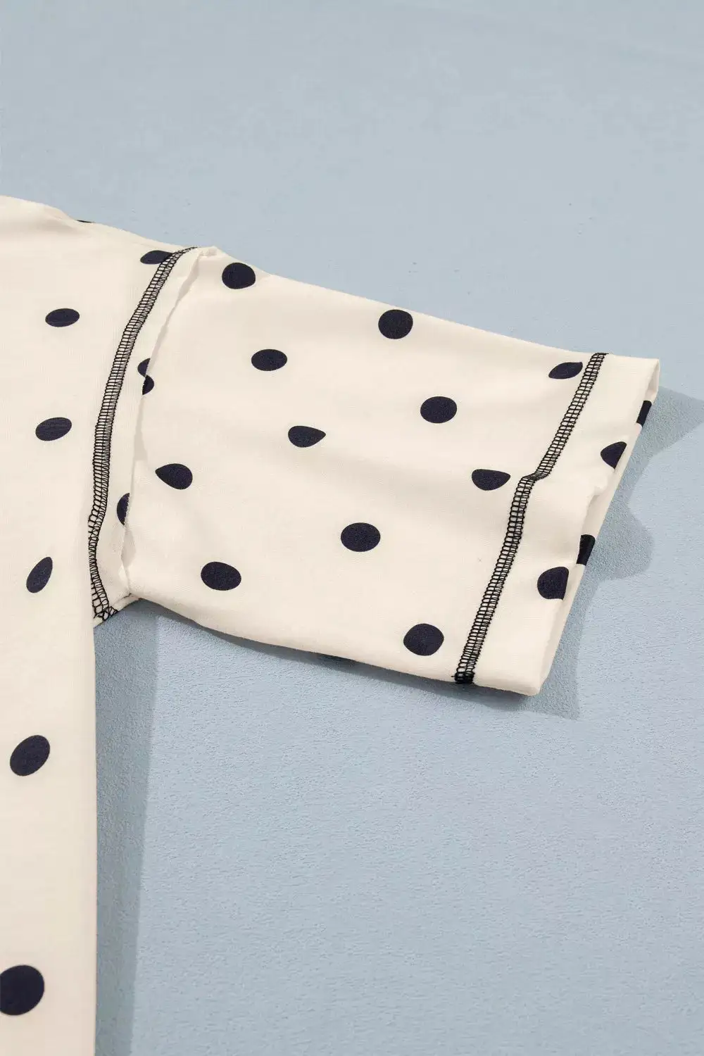 Exposed Seam Detail Polka Dot Loose Tee
