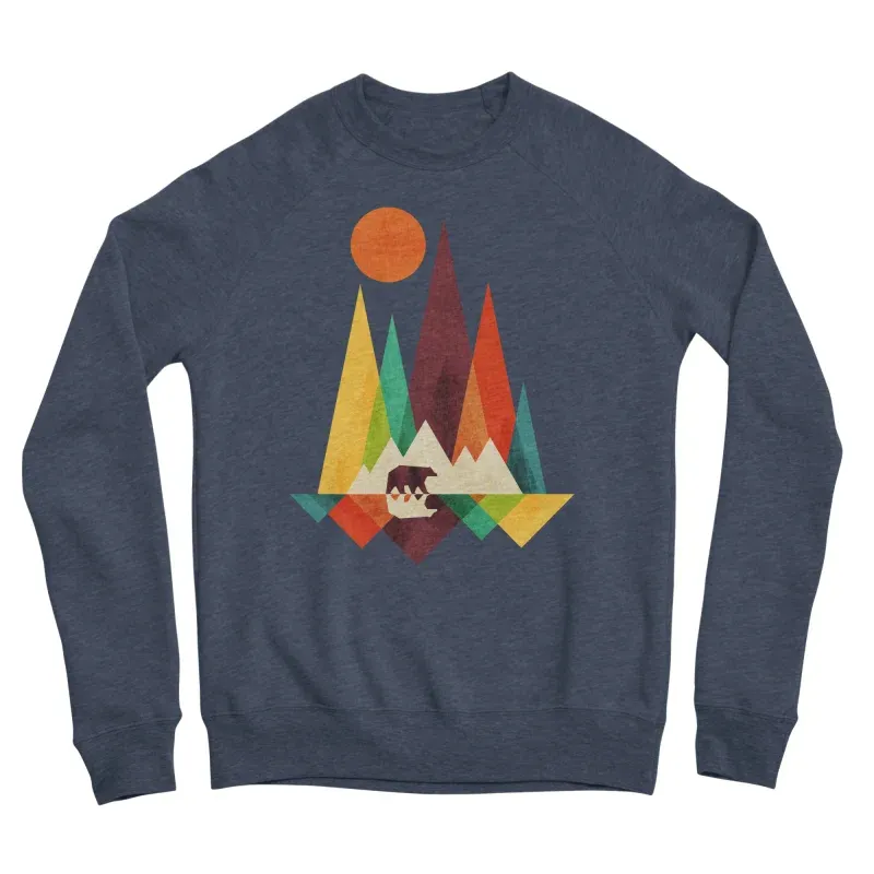 Geometric Mountain Bear Sweatshirt
