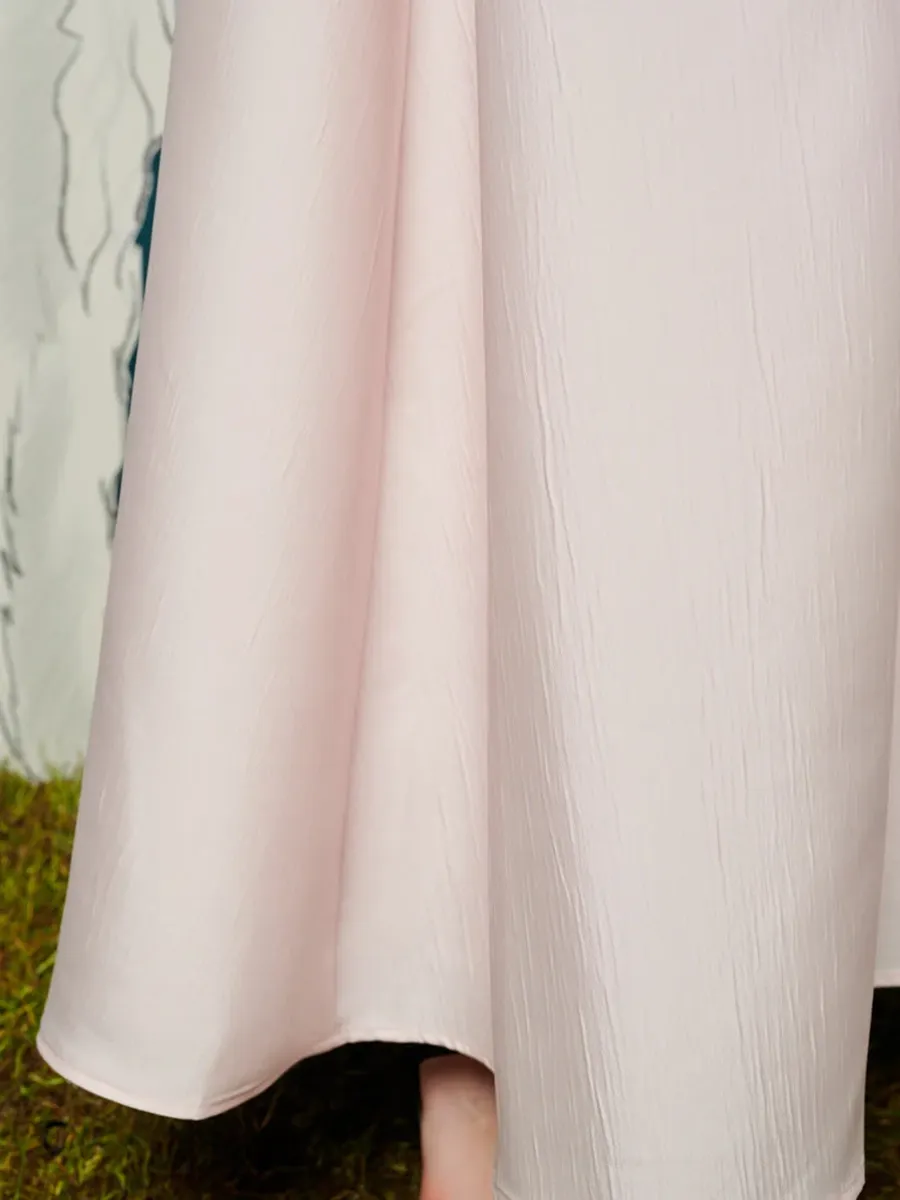 Taffeta Midi Skirt