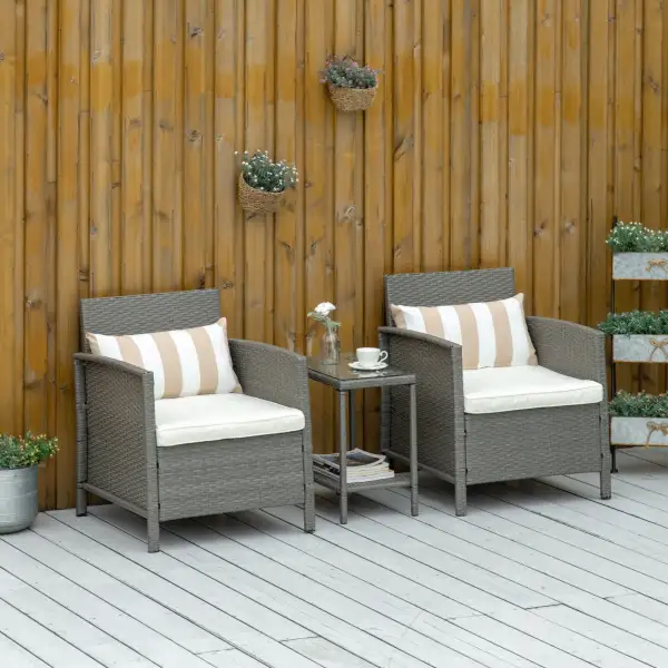 Refined Rattan Garden Bistro Set