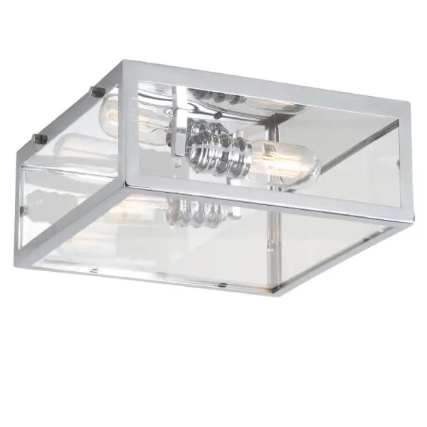 Accent Metal Glass LED Flush Mount